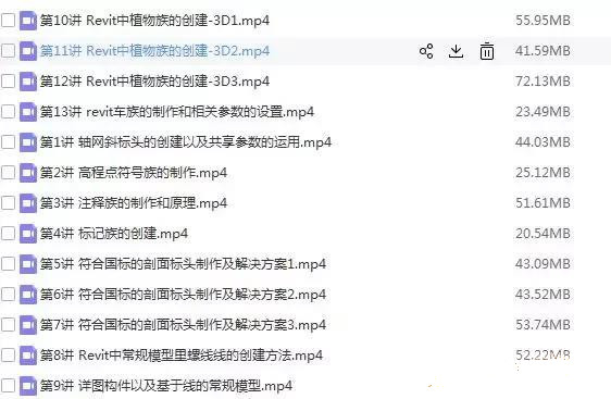 revit中級(jí)視頻教程百度云免費(fèi)下載地址