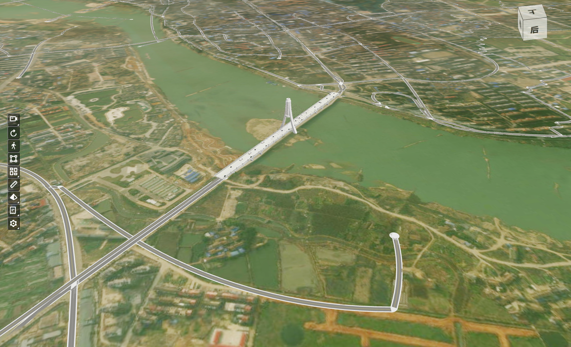 EIM輕量化引擎-bim+gis應(yīng)用搭建大橋地形示例